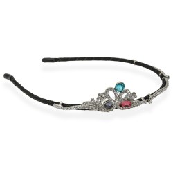 Обруч для волосся з прикрасою зі страз (14117)