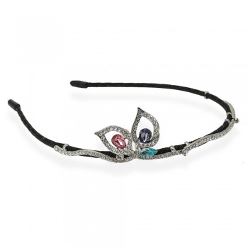 Обруч для волосся з прикрасою зі страз (14118)