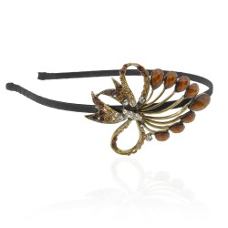 Обруч для волосся металевий з прикрасою (5300)