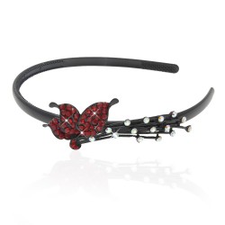 Обруч для волосся пластиковий з прикрасою (6630)