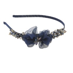 Обруч для волосся з бантиком та стразами (9573)