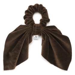  Резинка для волосся твіллі з хусткою з вельветової тканини (23733)