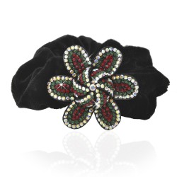 Велюрова резинка для волосся з прикрасою (2604)
