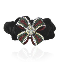 Велюровая резинка для волос с украшением (2605)