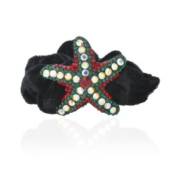 Велюрова резинка для волосся з прикрасою (2645)
