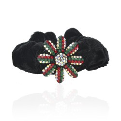 Велюрова резинка для волосся з прикрасою (2652)