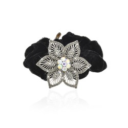 Велюрова резинка для волосся з прикрасою (10697)