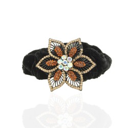 Велюрова резинка для волосся з прикрасою (10697.2)