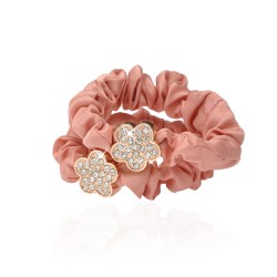 Набір резинок для волосся шифоновий з прикрасою 2шт (10913)