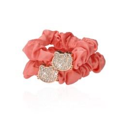 Набір резинок для волосся шифоновий з прикрасою 2шт (10914)