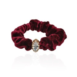Велюрова резинка для волосся з прикрасою (10997)