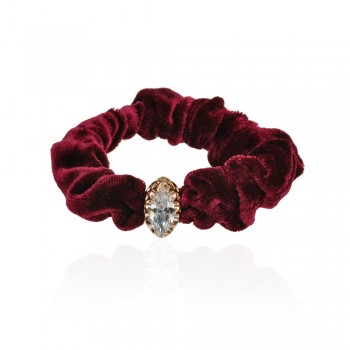Велюрова резинка для волосся з прикрасою (10997)