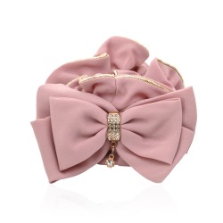 Резинка для волос шифоновая объемная с бантиком (11291)