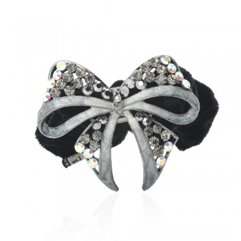 Велюрова резинка для волосся з прикрасою (3828)