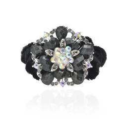 Велюрова резинка для волосся з прикрасою (4494)