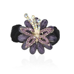 Велюрова резинка для волосся з прикрасою (4495)