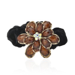 Велюрова резинка для волосся з прикрасою (4509)
