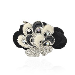 Велюрова резинка для волосся з прикрасою (4620)