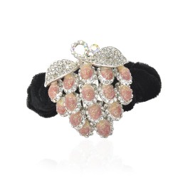 Велюрова резинка для волосся з прикрасою (4621)