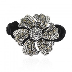 Велюрова резинка для волосся з прикрасою (5165)