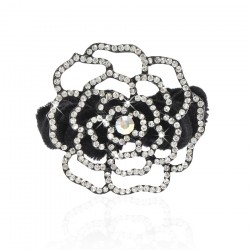 Велюрова резинка для волосся з прикрасою (5498)