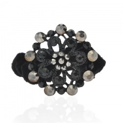 Велюрова резинка для волосся з прикрасою (6010)