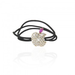 Резинка для волос тройная с украшением (7462)