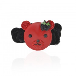 Велюрова резинка для волосся з прикрасою (8484)