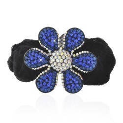 Велюрова резинка для волосся з прикрасою (9219)