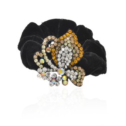 Велюрова резинка для волосся з прикрасою (9220)