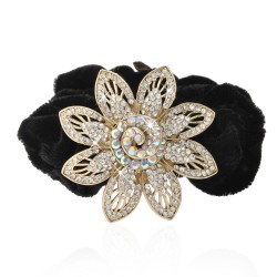 Велюрова резинка для волосся з прикрасою (9432)