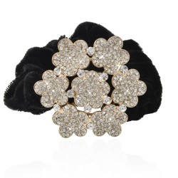Велюрова резинка для волосся з прикрасою (9436)