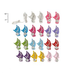 Набор клипс для ушей 12 пар разноцветный (3569)