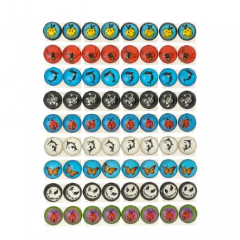 Набор сережек-гвоздиков пусетов 36 пар разноцветный (483)