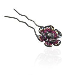 Шпилька для волосся металева з прикрасами зі страз (1840)