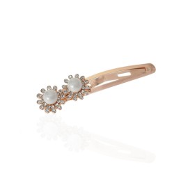 Заколка-хлопушка для волос со стразами 7см (13915)