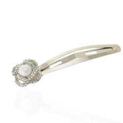 Заколка-хлопушка для волосся зі стразами 7см (13951)