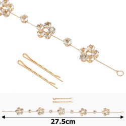 Прикраса-гілочка для волосся золотиста (15462)