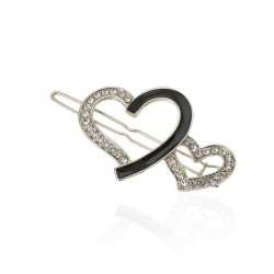 Заколка-защіпка зі стразами 5.8см (13937)