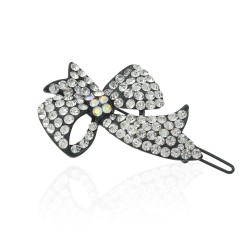Заколка-защіпка зі стразами 6.5см (11897)