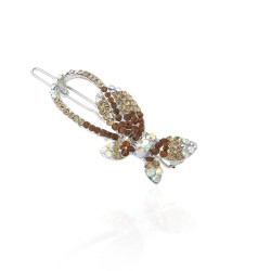 Заколка-защіпка зі стразами 5.8см (11888)