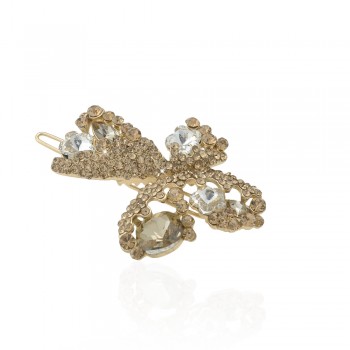 Заколка-защіпка зі стразами 5.6см (11892)