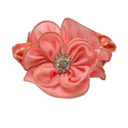 Резинка для волосся шифонова об'ємна з бантиком (11463)