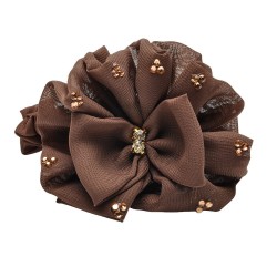 Резинка для волос шифоновая объемная с бантиком (4167)