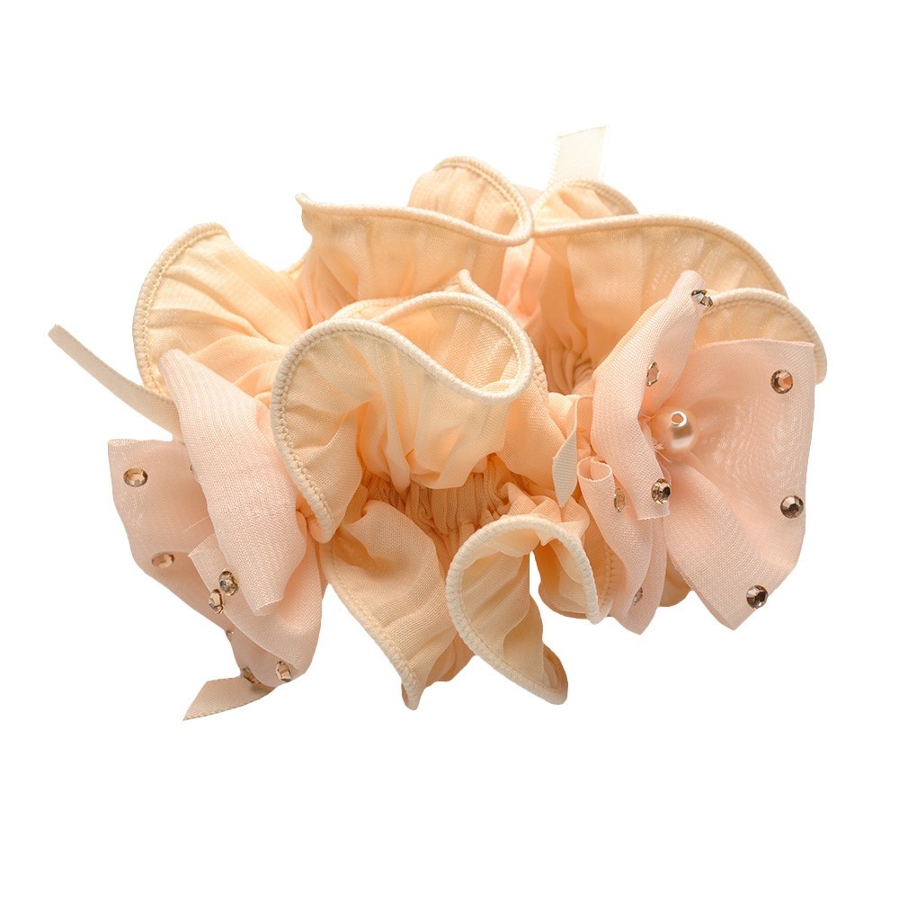 Резинка для волосся шифонова об'ємна з бантиком (4177) 6