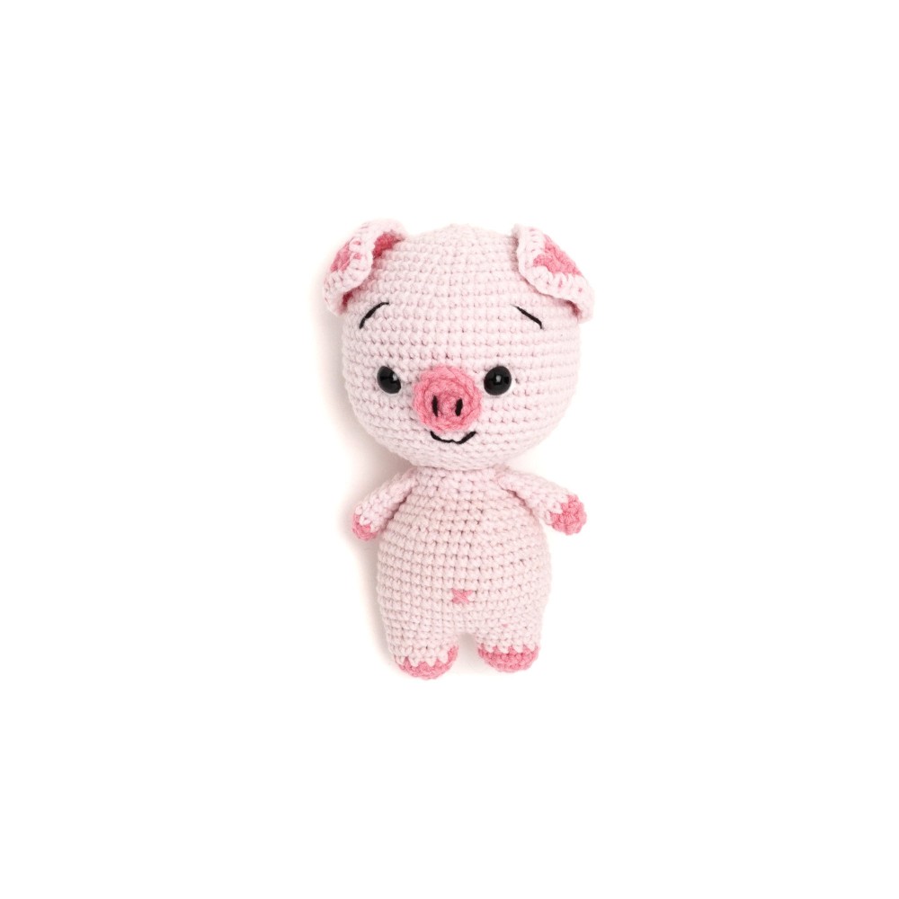 Вязаная игрушка амигуруми Свинка пеппа 12.5см розовая (27856) 1