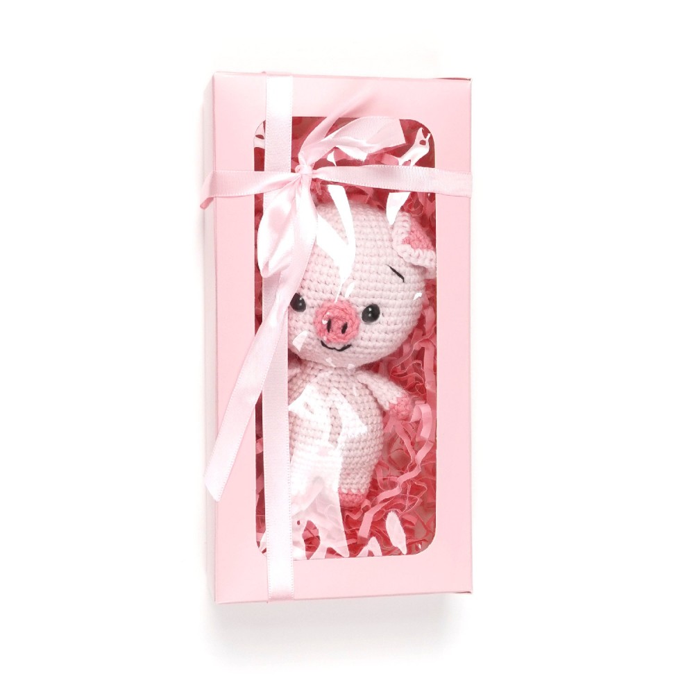 Вязаная игрушка амигуруми Свинка пеппа 12.5см розовая (27856) 6