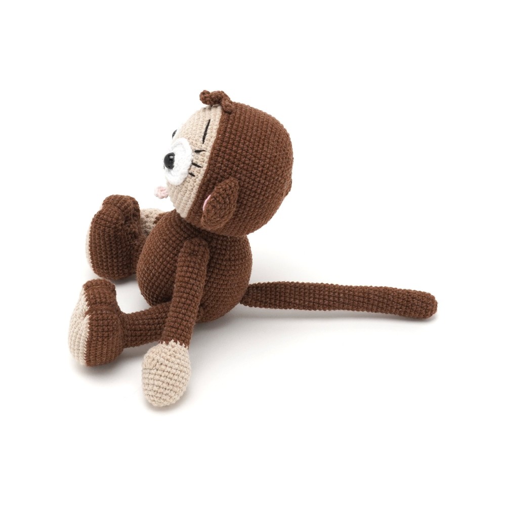 В'язана іграшка амігурумі Мавпа 20см коричнева (27920) 2