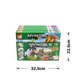 Набір блокових конструкторів Майнкрафт 4шт (30886)