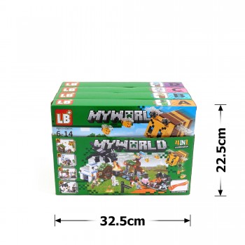 Набір блокових конструкторів Майнкрафт 4шт (30886)